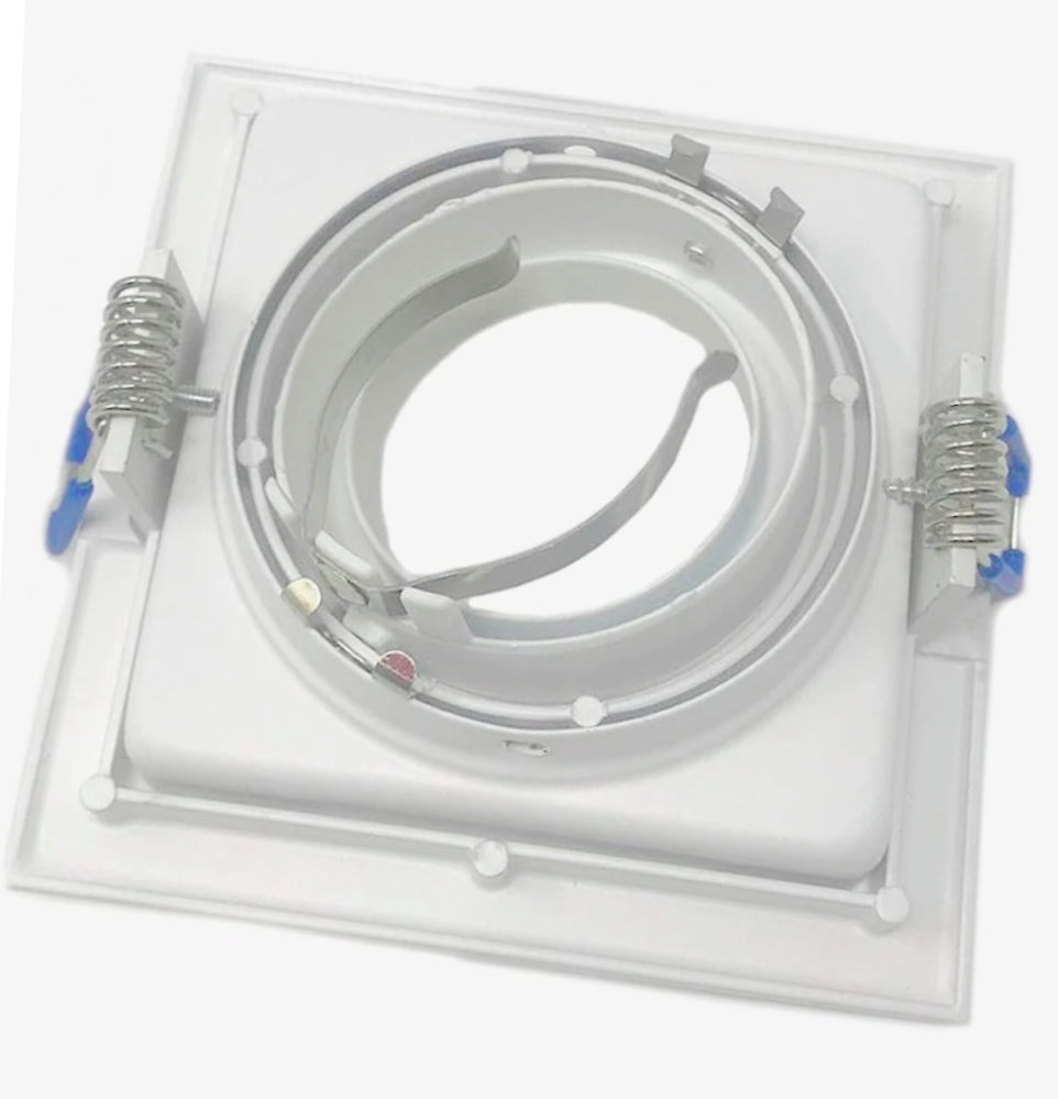 Incasso quadrato acciaio – orientabile bianco/nero per controsoffitto - ambraled