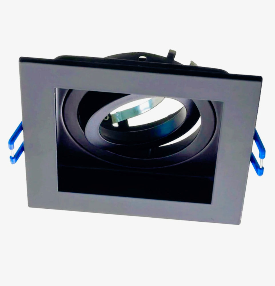 Incasso quadrato acciaio – orientabile bianco/nero per controsoffitto - ambraled