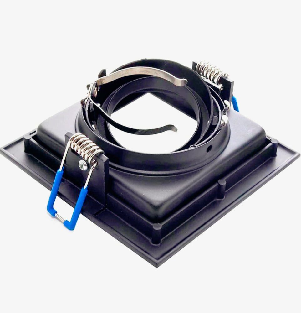 Incasso quadrato acciaio – orientabile bianco/nero per controsoffitto - ambraled