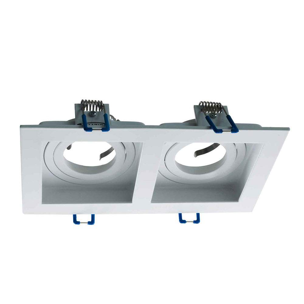 Portafaretto orientabile ad incasso con 2 diffusori bianco/nero - ambraled