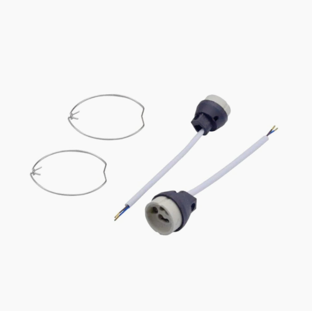 Portafaretto a scomparsa in gesso con 2 diffusori per GU10 e MR16 - ambraled