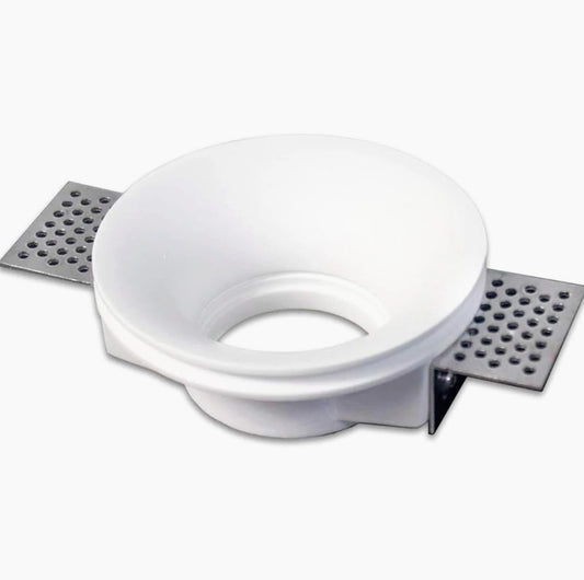 Portafaretto a scomparsa in gesso tondo per faretti - ambraled