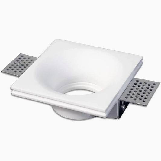 Portafaretto a scomparsa quadrato in gesso per faretti - ambraled