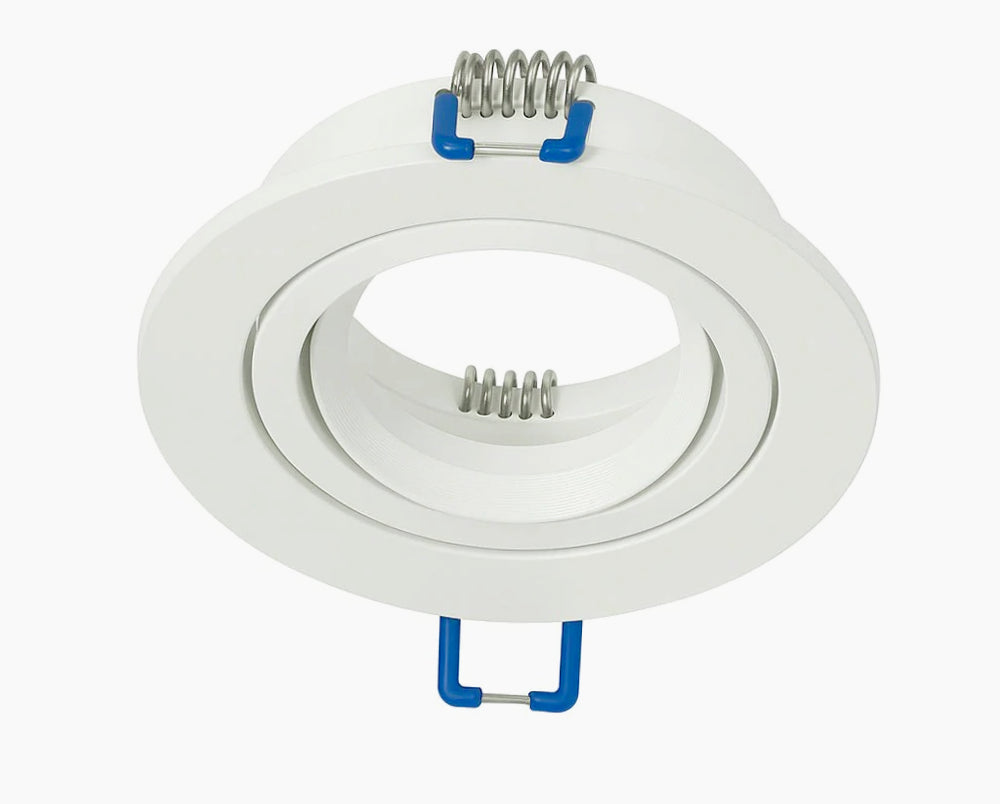 Portafaretto da incasso rotondo bianco orientabile per faretti - ambraled