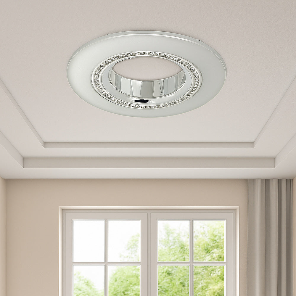 Portafaretto incasso con effetto brillantini oro/argento – Per controsoffittatura - ambraled