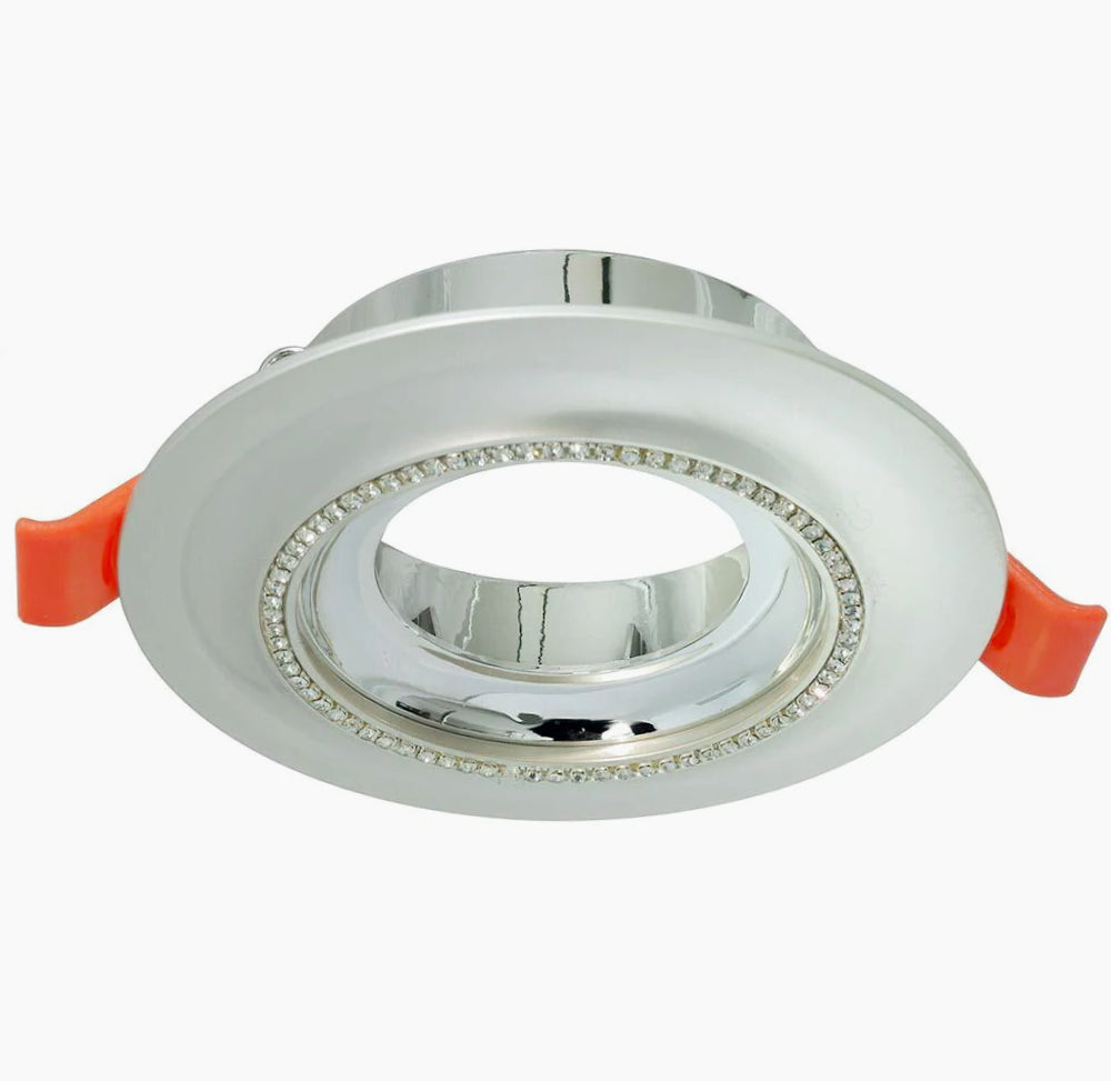 Portafaretto incasso con effetto brillantini oro/argento – Per controsoffittatura - ambraled