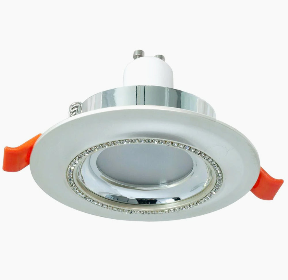 Portafaretto incasso con effetto brillantini oro/argento – Per controsoffittatura - ambraled