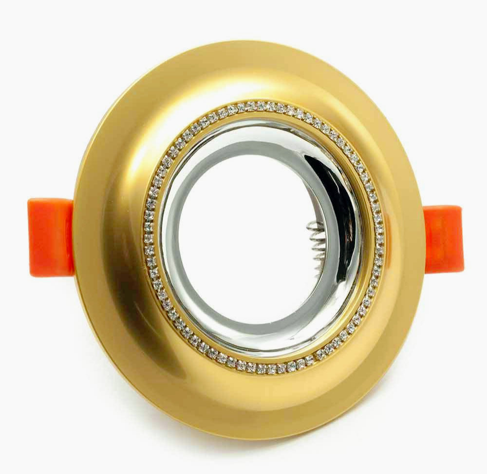 Portafaretto incasso con effetto brillantini oro/argento – Per controsoffittatura - ambraled