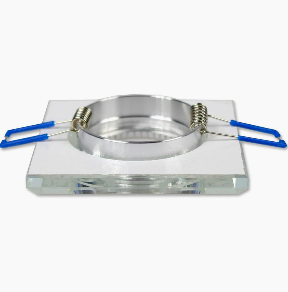 Portafaretto da incasso quadrato oro/argento per faretti GU10 - ambraled