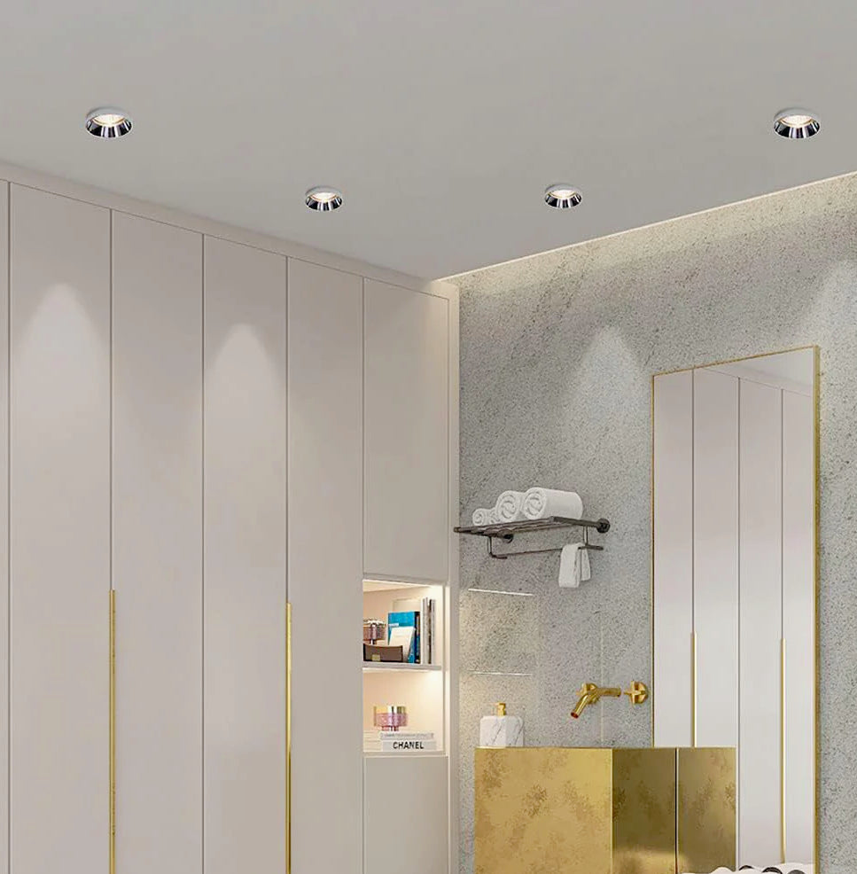 Portafaretto in gesso a scomparsa – Verniciabile, compatibile con faretti GU10 - ambraled