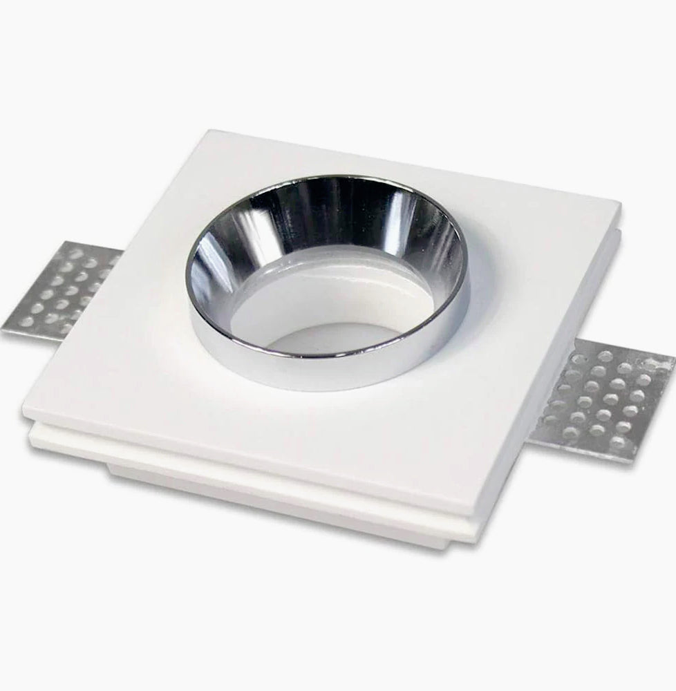 Portafaretto in gesso a scomparsa – Verniciabile, compatibile con faretti GU10 - ambraled