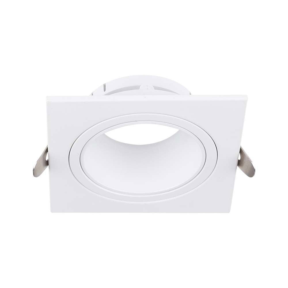 Portafaretto quadrato orientabile – Per controsoffitto, compatibile GU10 / MR16 - ambraled
