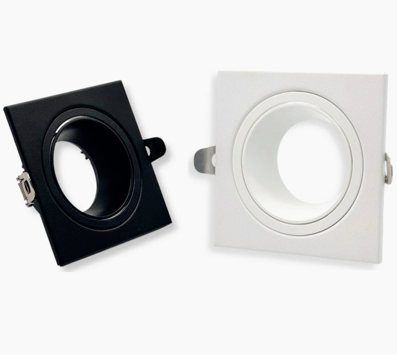 Portafaretto quadrato orientabile – Per controsoffitto, compatibile GU10 / MR16 - ambraled
