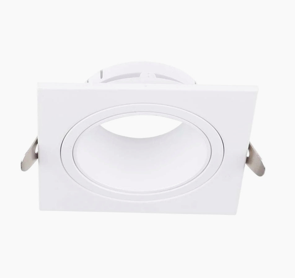 Portafaretto quadrato orientabile – Per controsoffitto, compatibile GU10 / MR16 - ambraled