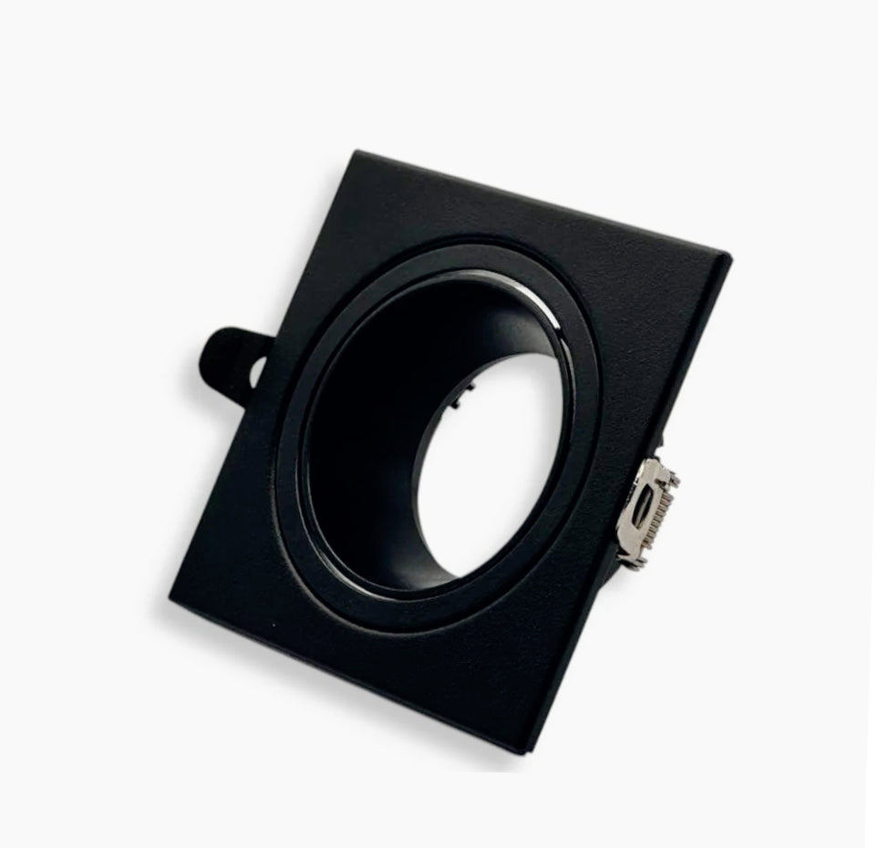 Portafaretto quadrato orientabile – Per controsoffitto, compatibile GU10 / MR16 - ambraled