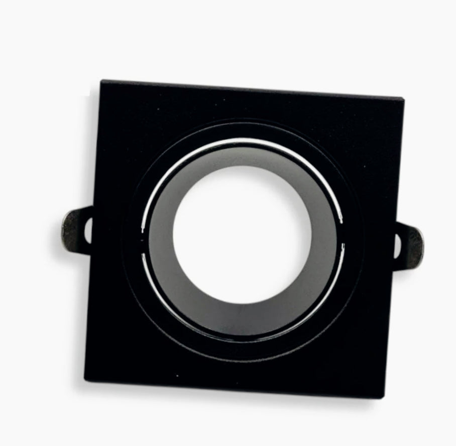 Portafaretto quadrato orientabile – Per controsoffitto, compatibile GU10 / MR16 - ambraled