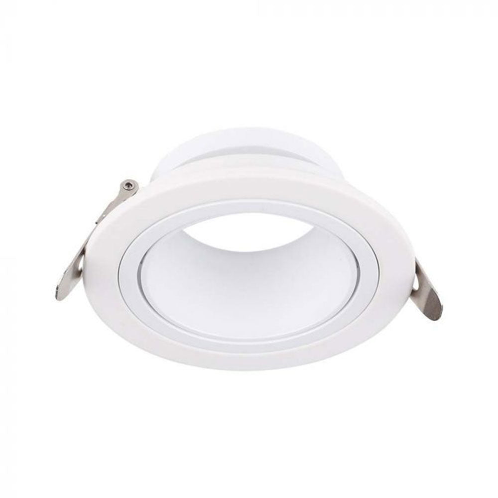 Portafaretto tondo orientabile – Per controsoffitto, compatibile GU10 / MR16 - ambraled