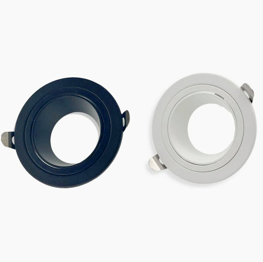 Portafaretto tondo orientabile – Per controsoffitto, compatibile GU10 / MR16 - ambraled