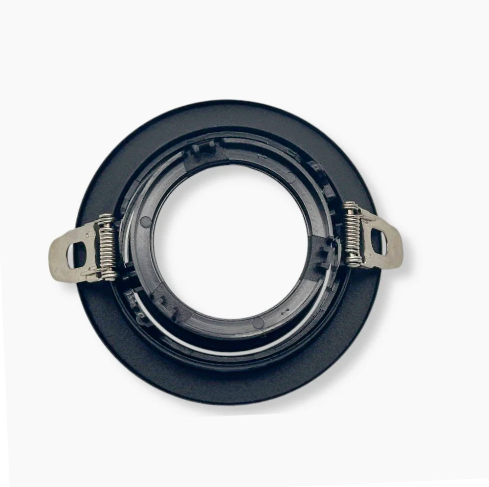 Portafaretto tondo orientabile – Per controsoffitto, compatibile GU10 / MR16 - ambraled