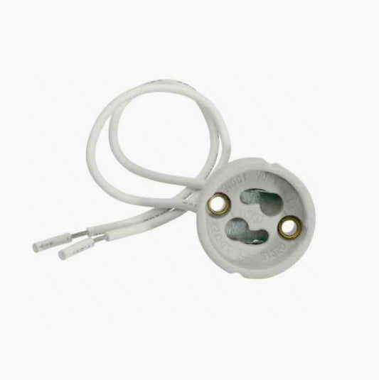 Portalampade in ceramica – Per faretto 220V GU10 - ambraled