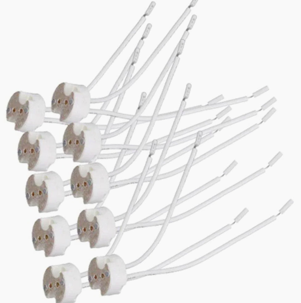10 portalampade in ceramica MR16 GU5.3 12V, perfette per faretti