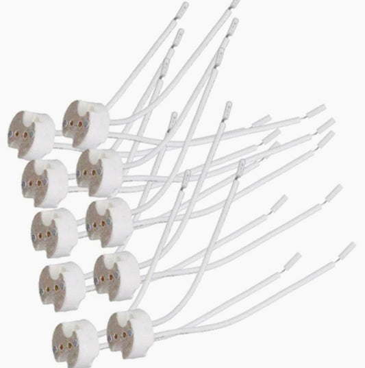 10 portalampade in ceramica MR16 GU5.3 12V, perfette per faretti