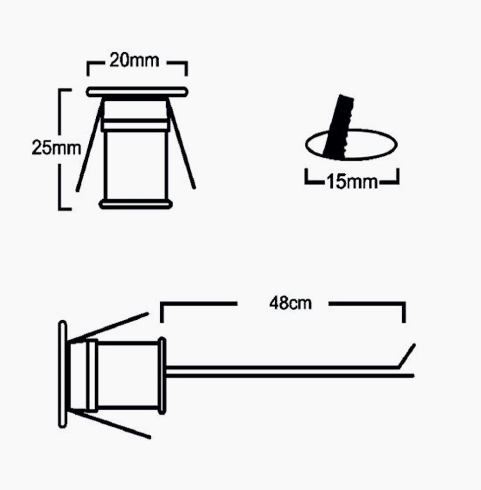 Faretto incasso cielo stellato 1W – IP65 per esterni - ambraled