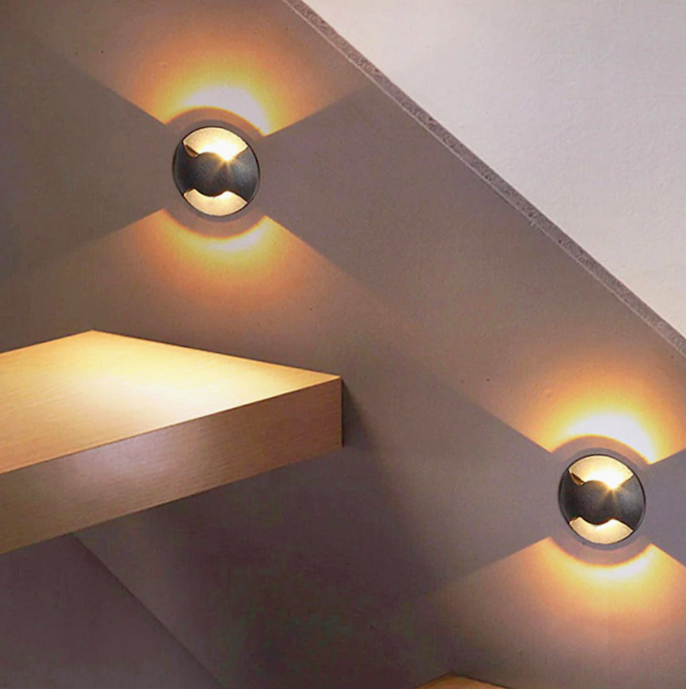 Faretto calpestabile LED 1W – 2 fasci luce esterno vialetti IP67 - ambraled