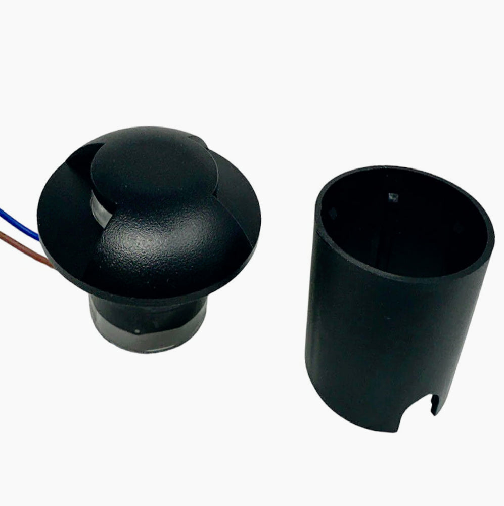Faretto calpestabile LED 1W – 2 fasci luce esterno vialetti IP67 - ambraled