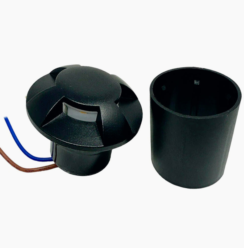 Faretto calpestabile LED 1W – 3 fasci luce esterno vialetti IP67 - ambraled