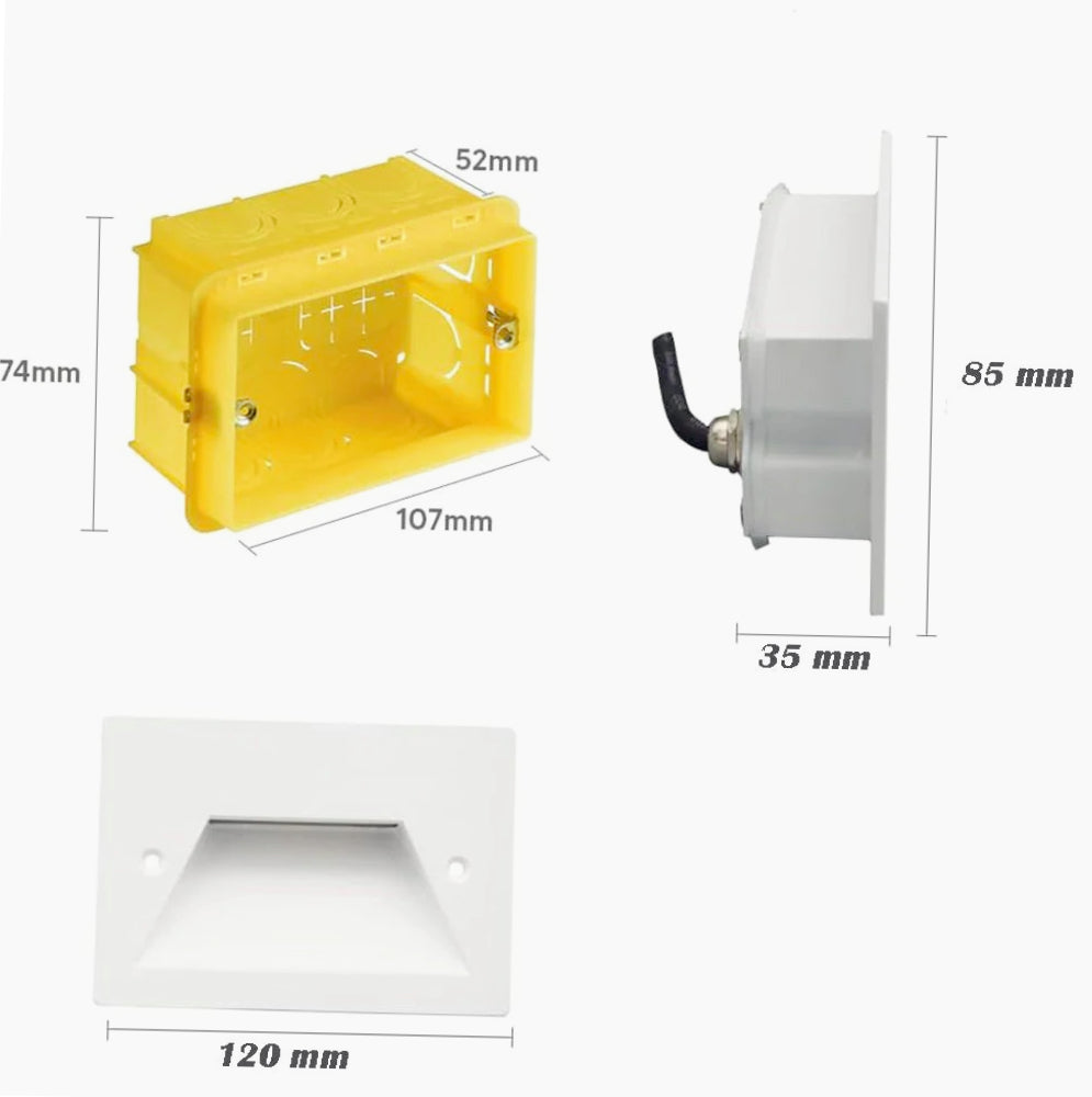 Faretto incasso 503 3W – segnapasso CCT switch IP65 - ambraled