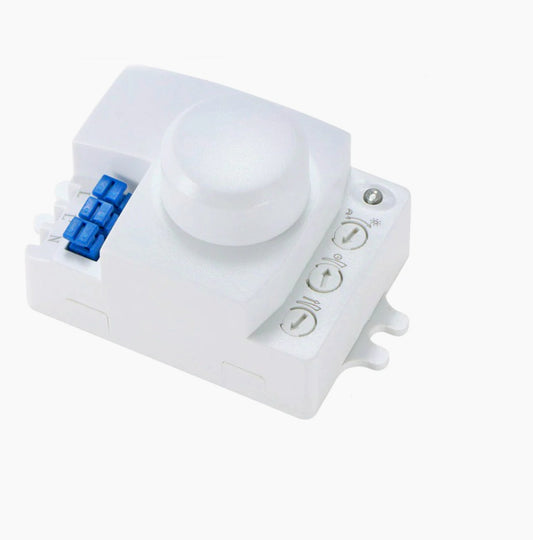 Sensore di movimento a microonde (radar) per installazione interna, tensione 220-240V, rilevamento presenza da 1 a 8 metri, copertura a 360° - ambraled