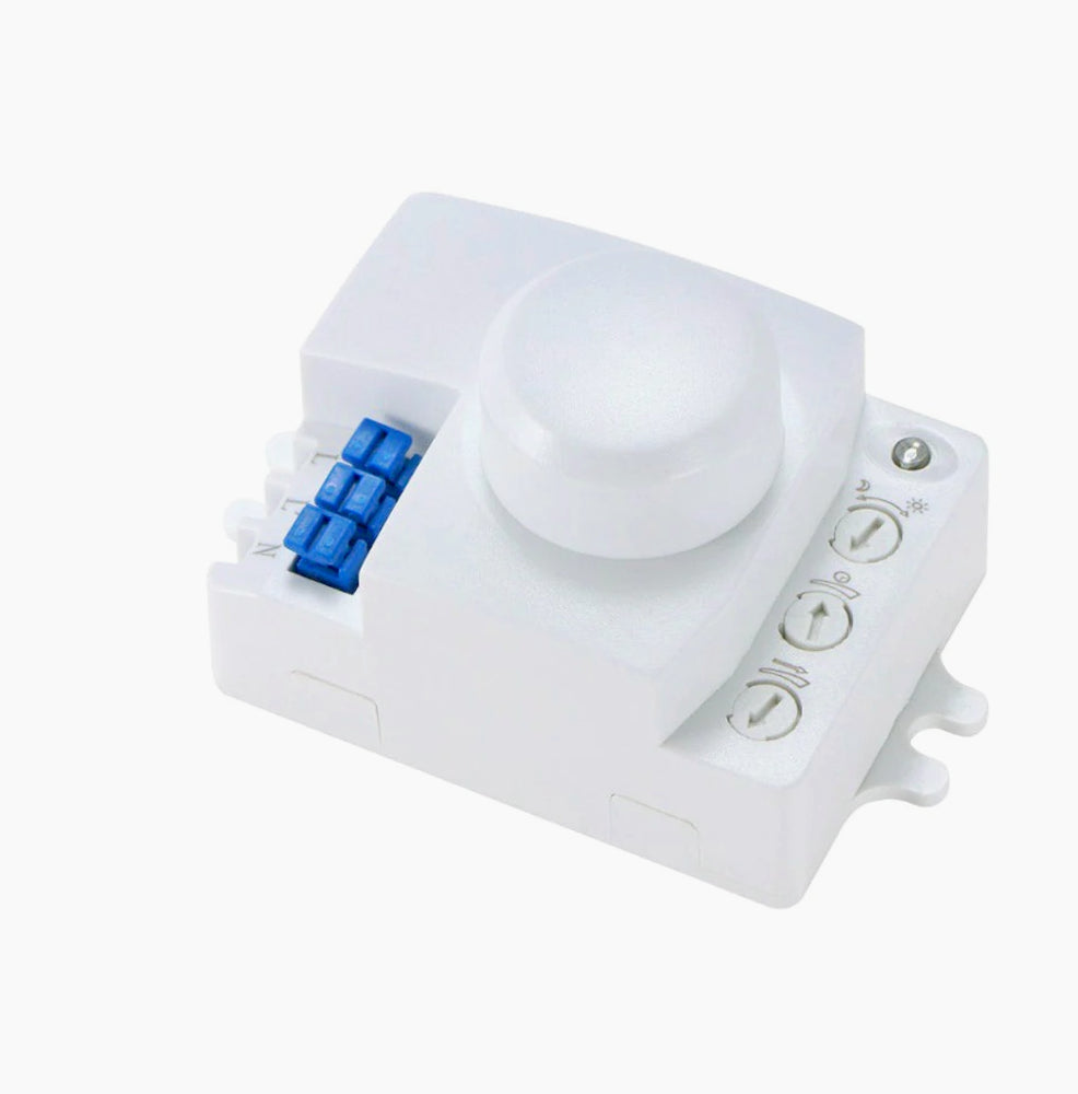 Sensore di movimento a microonde (radar) per installazione interna, tensione 220-240V, rilevamento presenza da 1 a 8 metri, copertura a 360° - ambraled