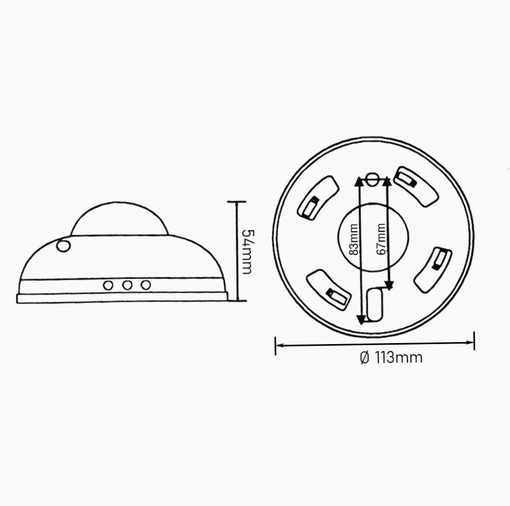 Sensore di movimento per fari e lampade fino a 1200 W, con rilevamento della presenza a 360° - ambraled