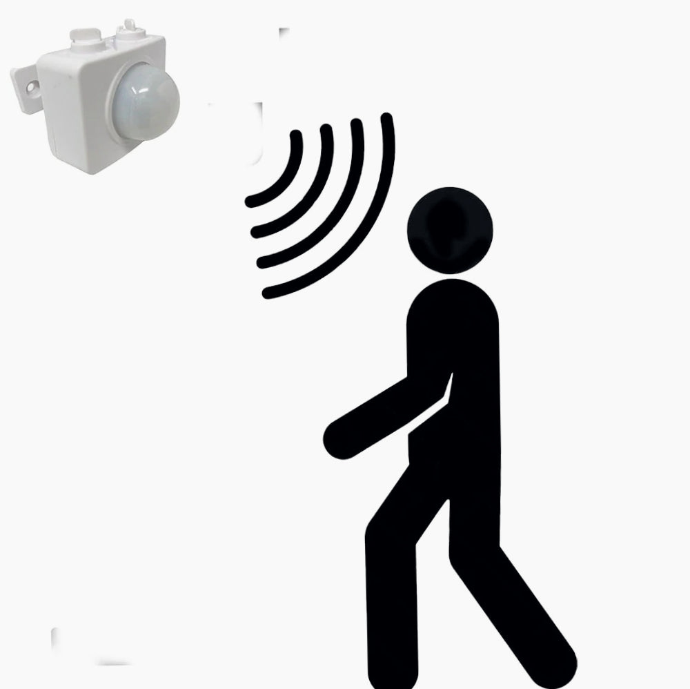 Sensore di movimento per fari e lampade fino a 200 W, con rilevamento della presenza a 360° - ambraled