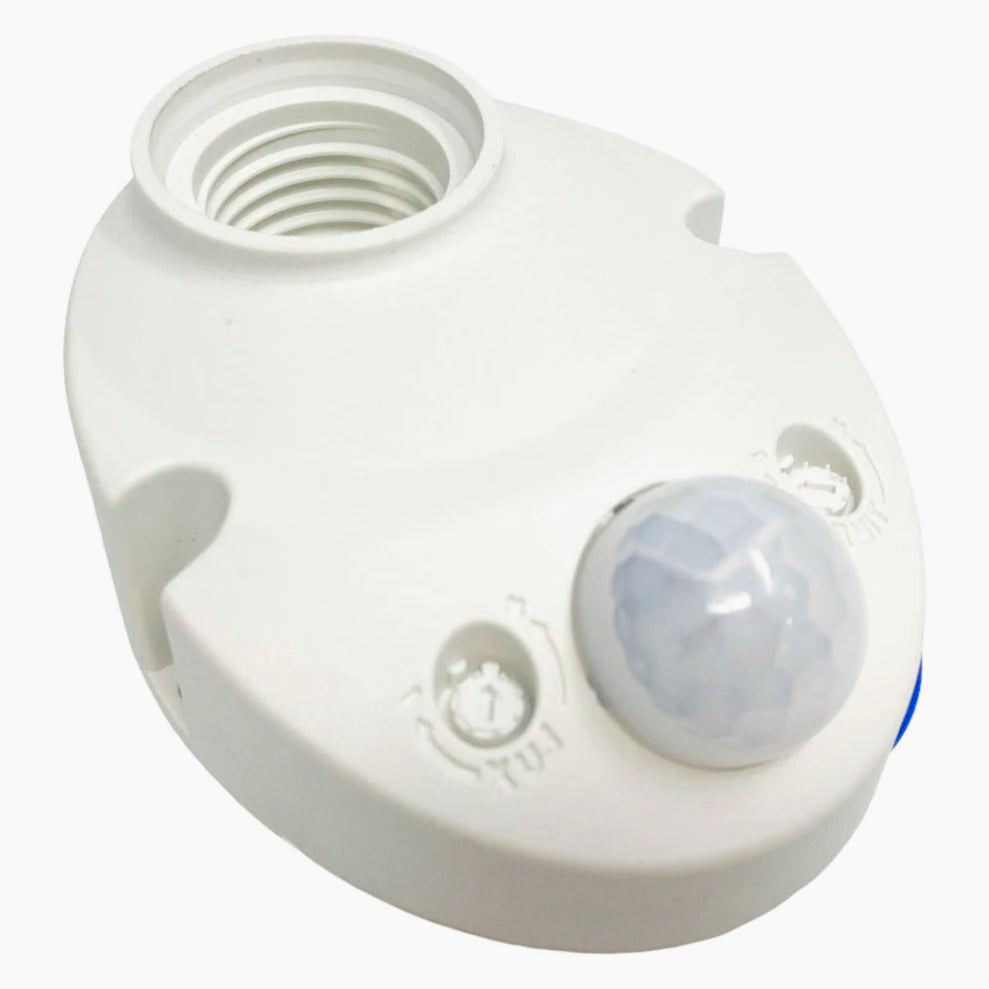 Sensore di movimento PIR a 360° (infrarossi) per lampadine, con attacco E27 - ambraled