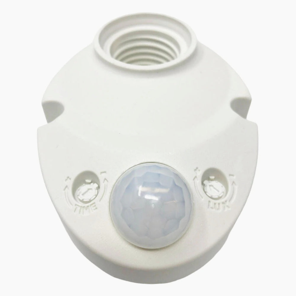 Sensore di movimento PIR a 360° (infrarossi) per lampadine, con attacco E27 - ambraled