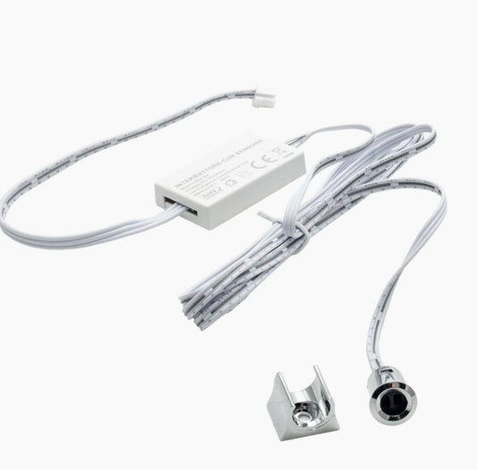 Sensore interruttore a movimento per strisce LED, alimentazione 12/24V, con funzione touch/pulsante - ambraled