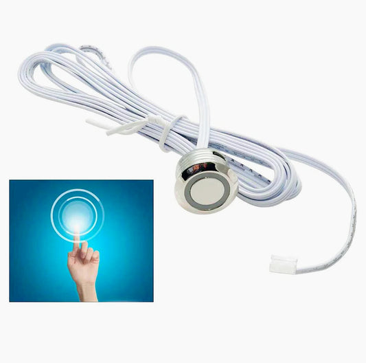 Sensore interruttore touch per strisce LED, alimentazione 12/24V, con pulsante touch - ambraled