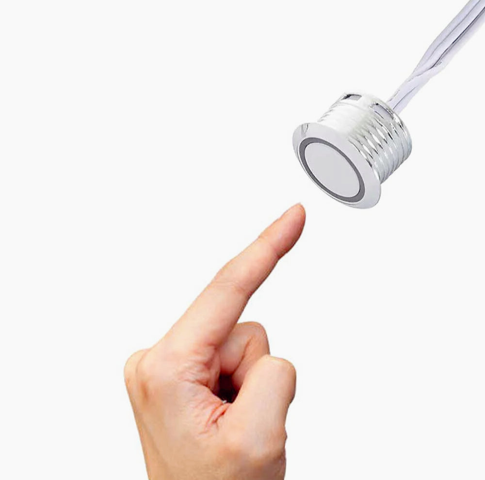 Sensore interruttore touch per strisce LED, alimentazione 12/24V, con pulsante touch - ambraled