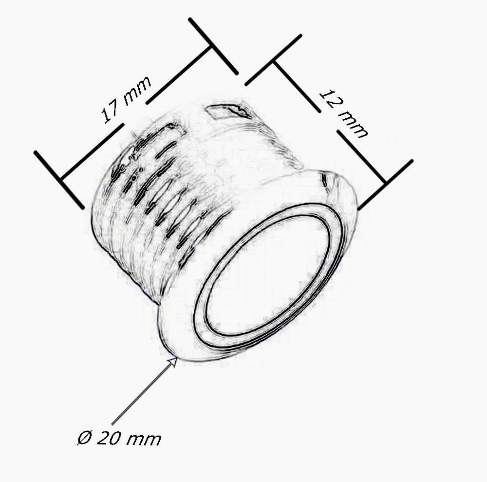 Sensore interruttore touch per strisce LED, alimentazione 12/24V, con pulsante touch - ambraled
