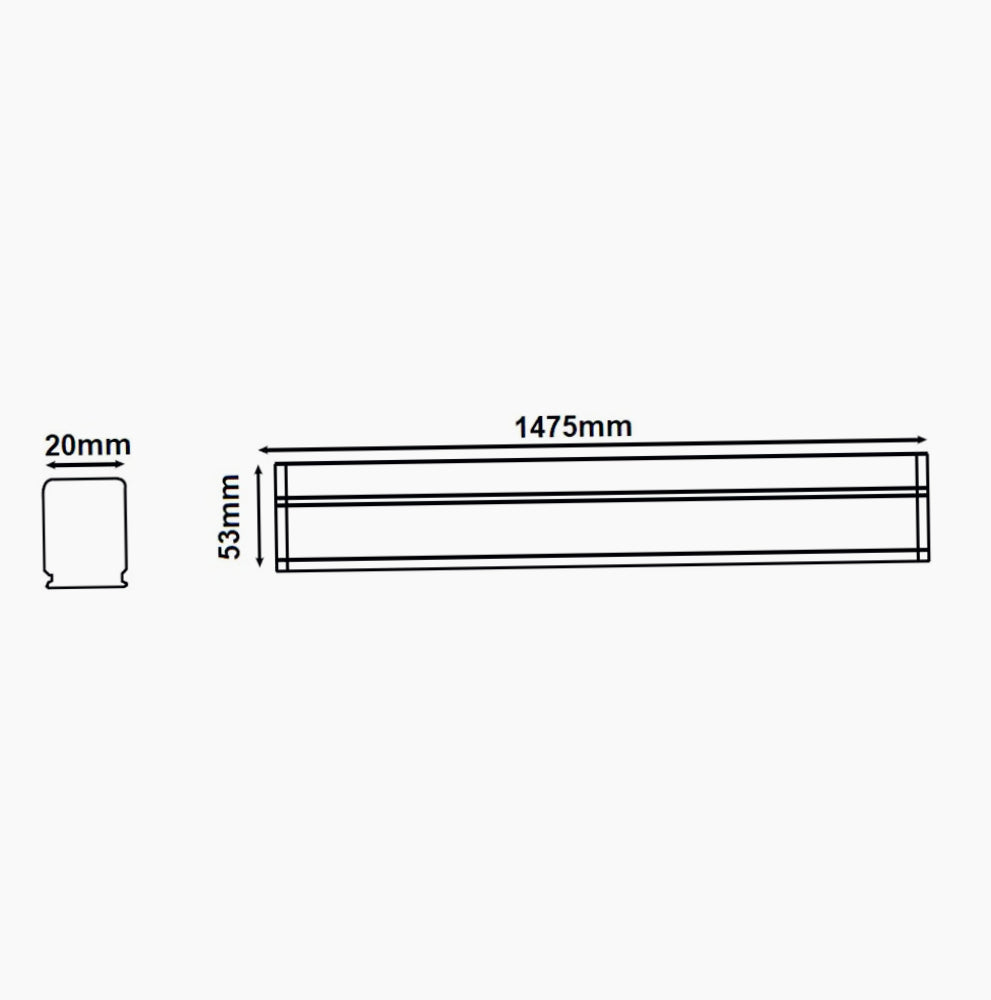 Sottopensile LED plafoniera neon tubo 120 cm – 24W, regolabile, luce continua - ambraled
