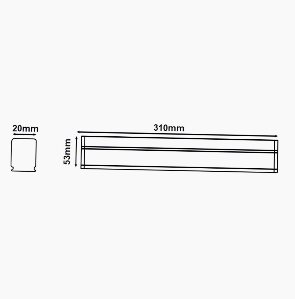 Sottopensile LED plafoniera neon tubo 30 cm – 6W, regolabile, luce continua - ambraled