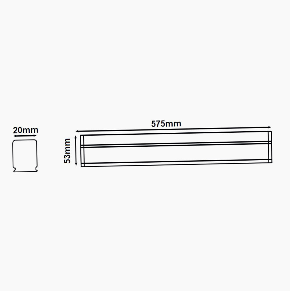 Sottopensile LED plafoniera neon tubo 60 cm – 12W, regolabile, luce moderna - ambraled