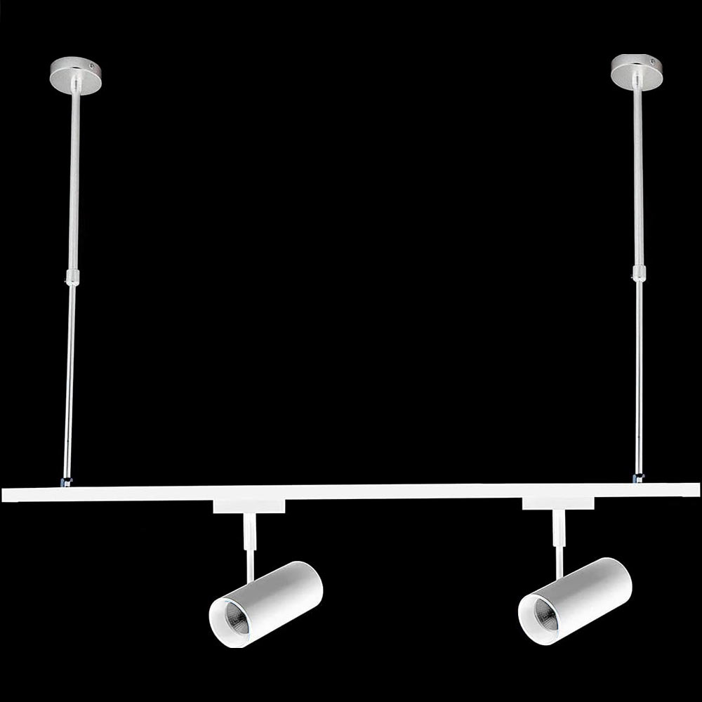 Staffe telescopiche soffitto per faretti su binario elettrico 1MT - ambraled