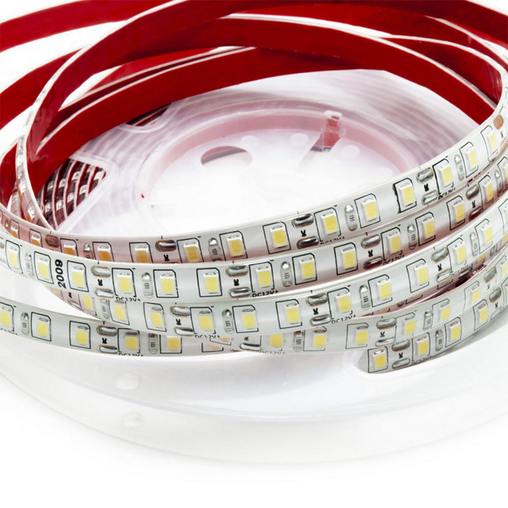 Striscia led 2835 strip 5 metri bobina adesiva 600 led IP55 - ambraled