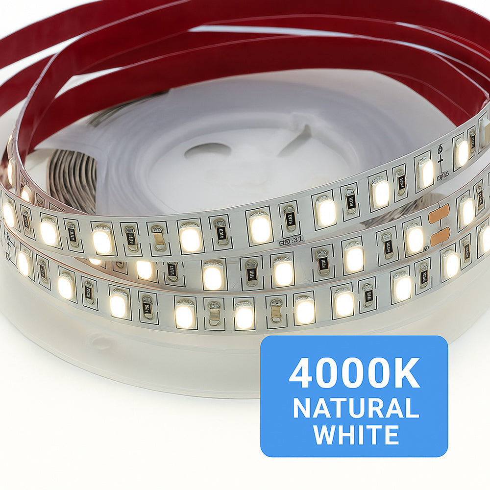 Striscia led 2835 strip 5 metri bobina adesiva 600 led IP55 - ambraled