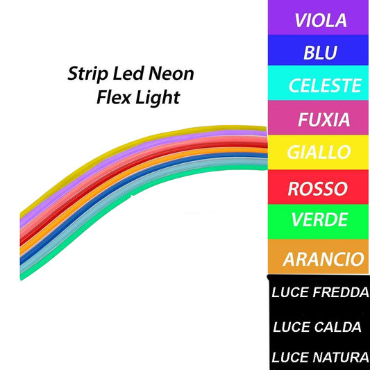 Strip led flex striscia curvabile 600 led 5 metri varie colori di luce - ambraled