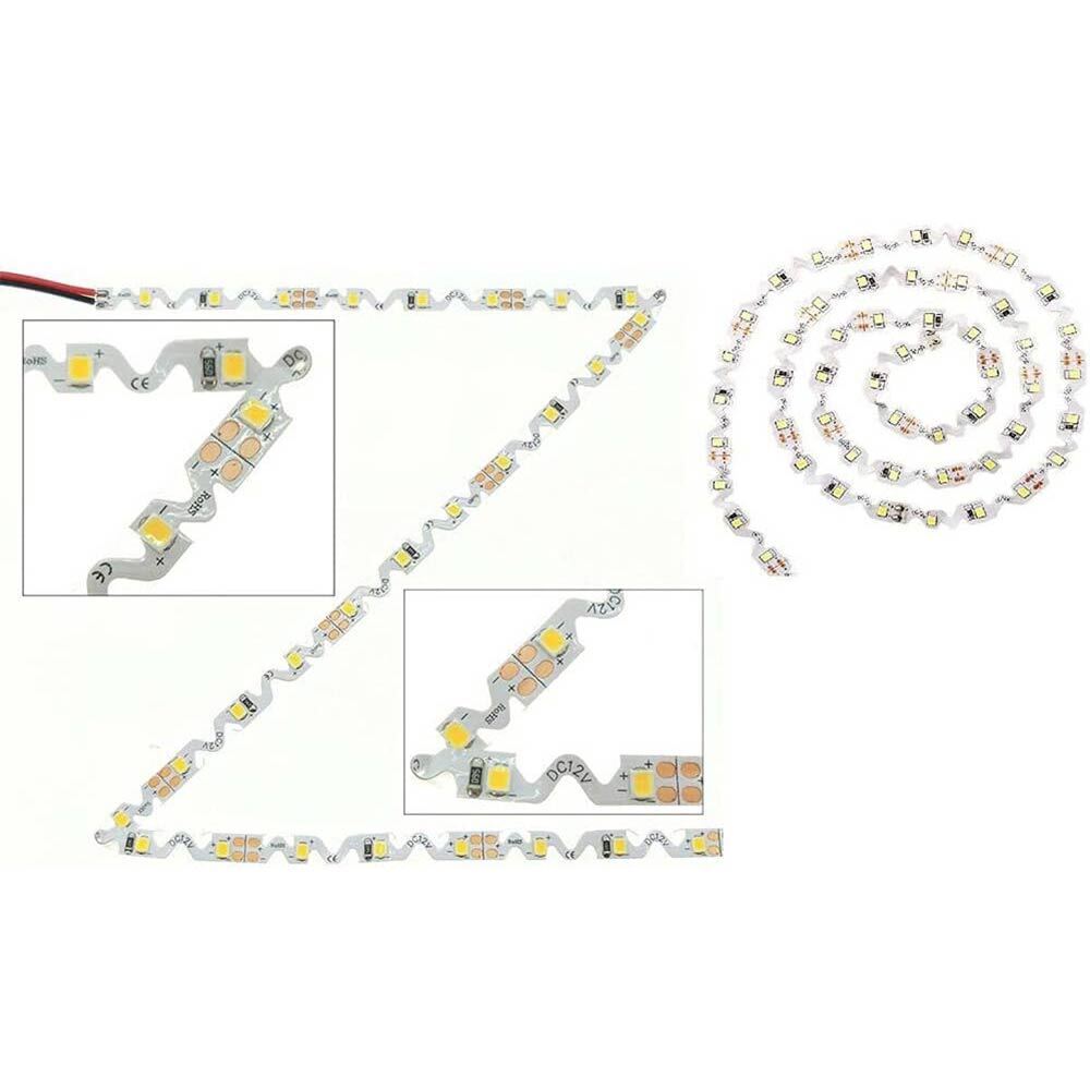 Strip led S curvabile modellabile lettere curve luce 3000k12V 5 metri - ambraled