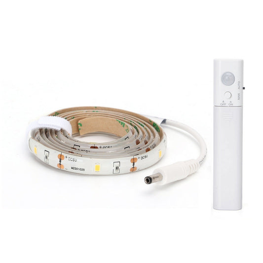 Striscia led con sensore di movimento a infrarossi 3 watt a batteria da 1 metro luce naturale 4000k strip adesiva - ambraled